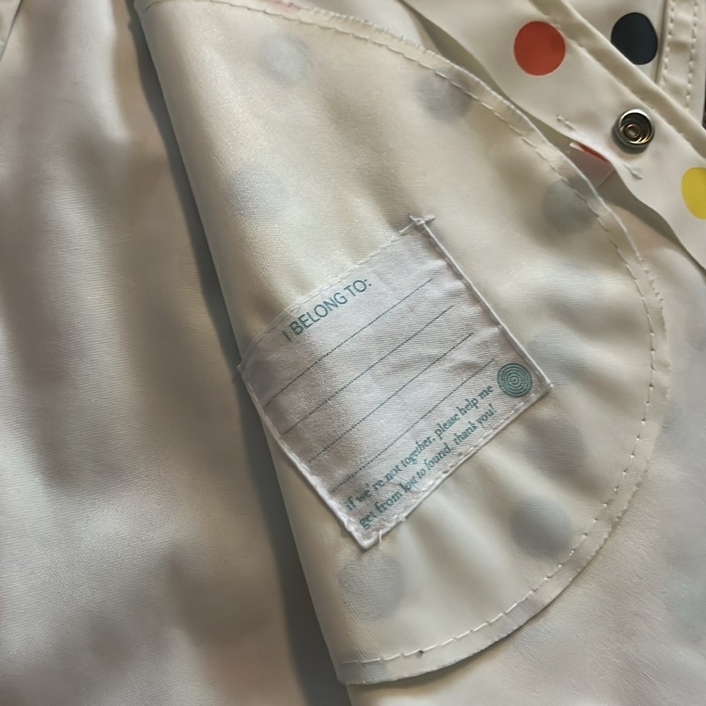 Primary Rainbow Dot Raincoat - Picture 3 of 5